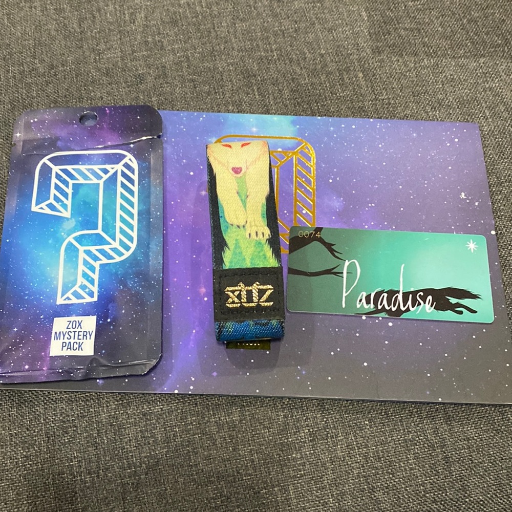 ZOX strap bracelet PARADISE gold #74 wolf with card
